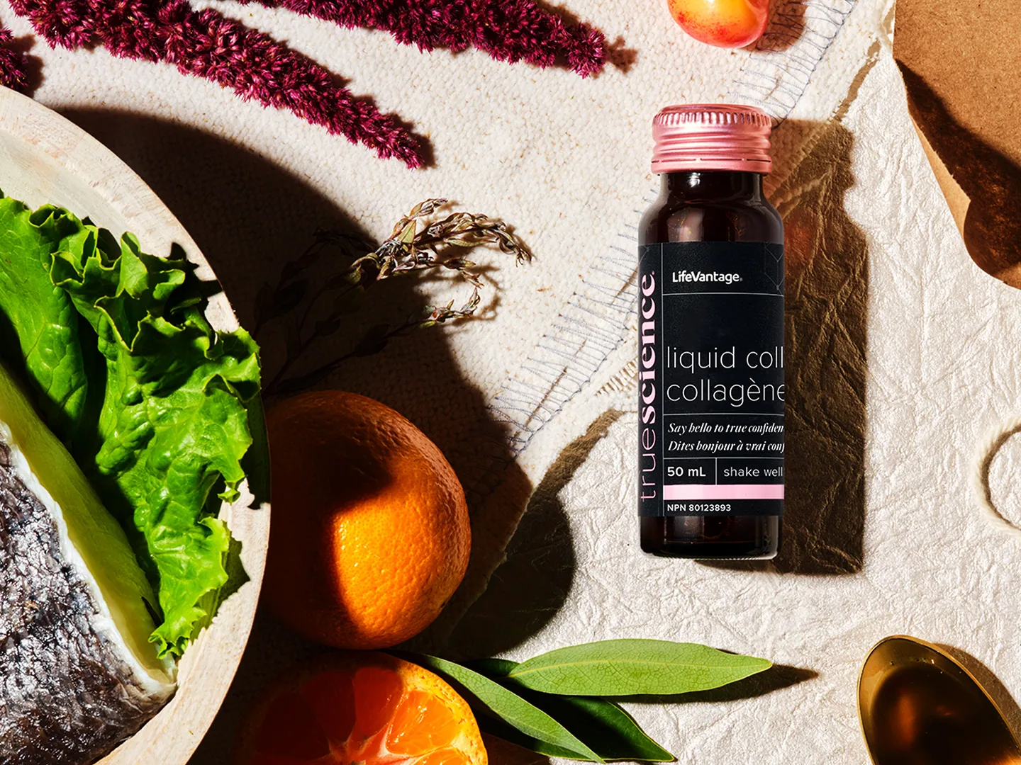 Label background for TrueScience Liquid Collagen